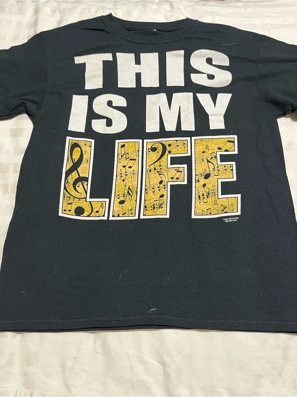 Kids Black Graphic Tee - "This Is My Life"
15-07